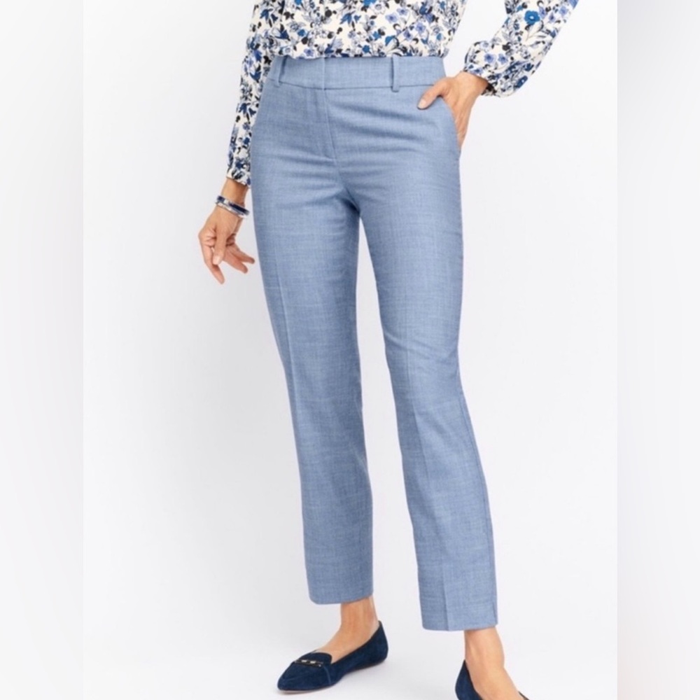 Talbots Womens Light Blue Hampshire Ankle Pants